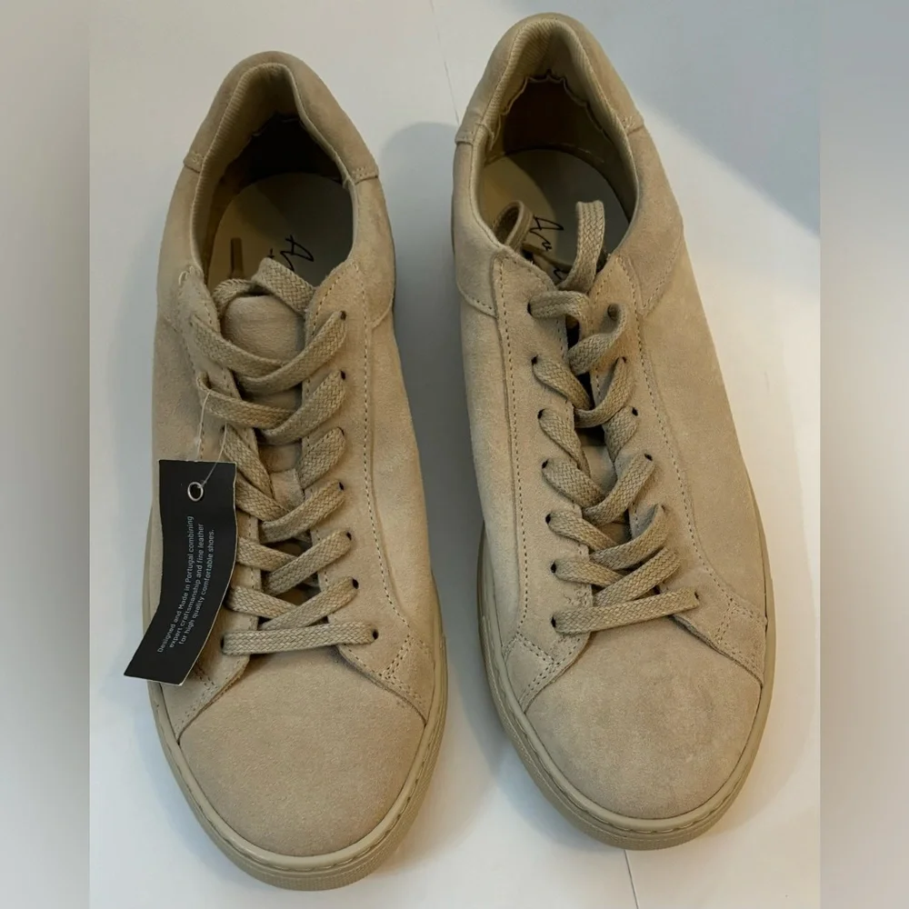 Avellini Women Genuine Leather Low Top Sneakers Size 40/9.5 Preppy Casual